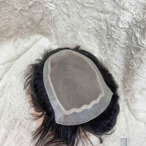 Tóc giả nam nguyên đầu bằng tóc thật kiểu Australia - AUS01 - Ảnh 11