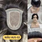 Tóc giả nam che hói nguyên đầu bằng tóc thật kiểu Australia mẫu 2 - mã AUS02