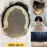 tóc giả cho nam che hói nguyên đầu bằng tóc thật - Mẫu Q6-01