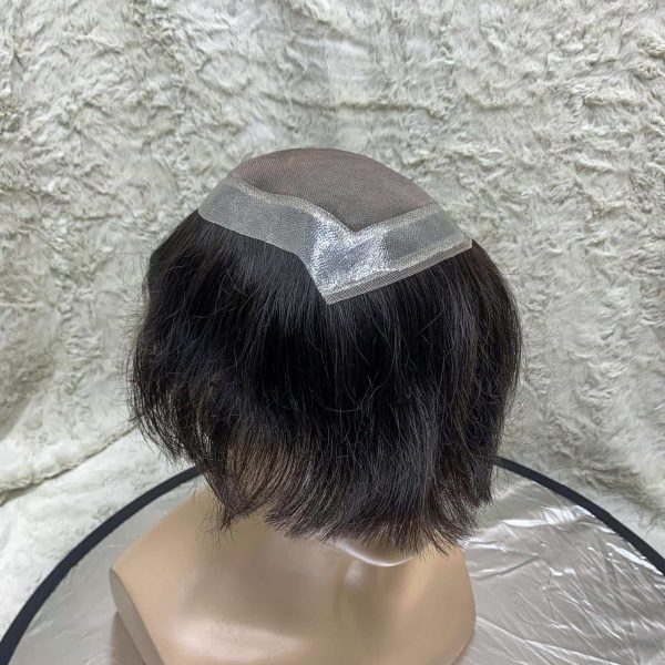 Tóc giả nam che hói nguyên đầu bằng tóc thật kiểu Australia mẫu 2 - mã AUS02 - Ảnh 7