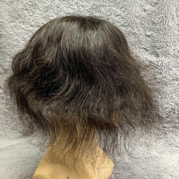 tóc giả cho nam che hói nguyên đầu bằng tóc thật - Mẫu Q6-01 - Ảnh 11